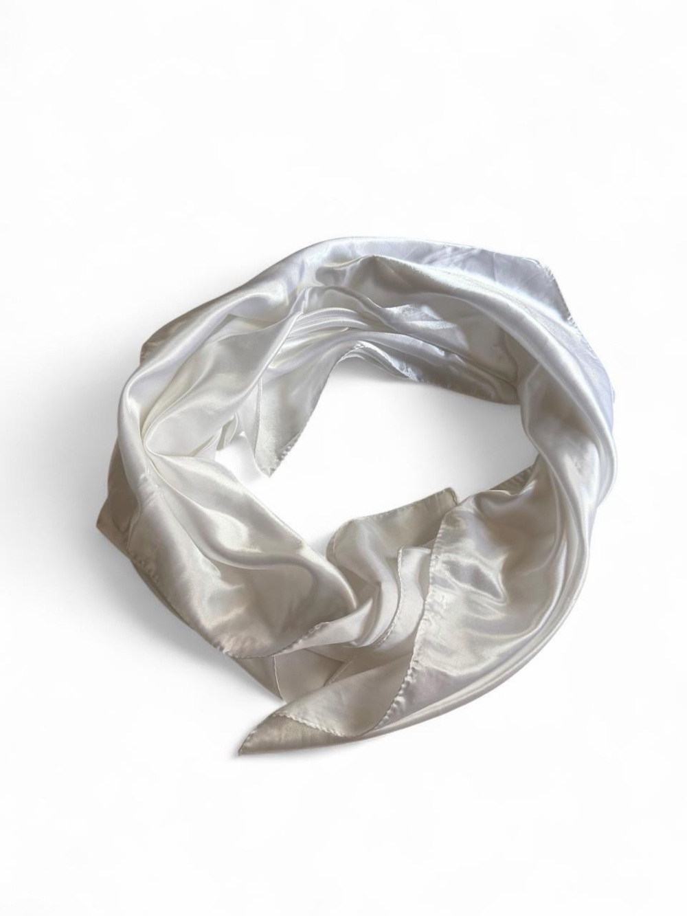NWT Brooklynn’s Black Satin Square Scarf Headband Bandana High Gloss